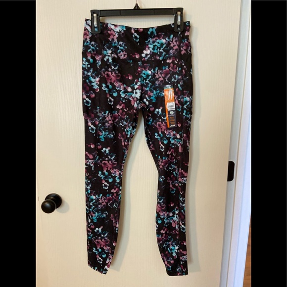 Floral Athletic Leggings Size Medium (8-10) NWT - Picture 1 of 2